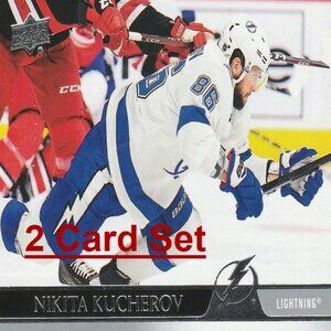 Nikita Kucherov Hockey Card Collection - 2 Card Set